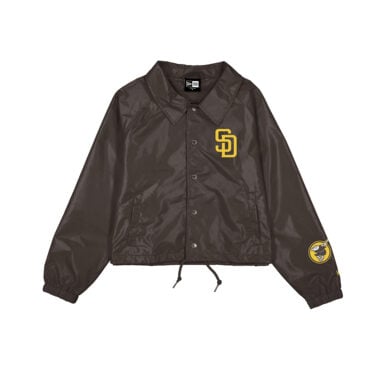 New Era San Diego Padres Team Women's Coaches Jacket Brown Gold