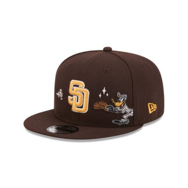 New Era x Looney Tunes 9Fifty San Diego Padres Daffy Duck Snapback Hat Brown Gold