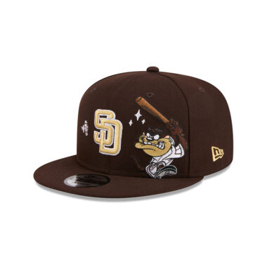 New Era x Looney Tunes 9Fifty San Diego Padres Tasmanian Devil Snapback Hat Brown Gold