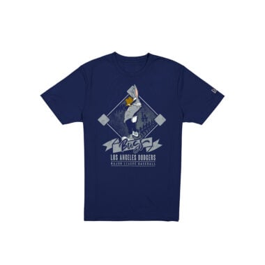 New Era x Looney Tunes Los Angeles Dodgers  Bugs Bunny Closer Short Sleeve T-Shirt Dark Royal Blue