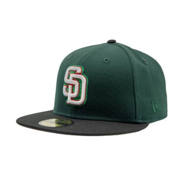 New Era 59Fifty San Diego Padres Mexican Pride Fitted Hat Dark Green White Black