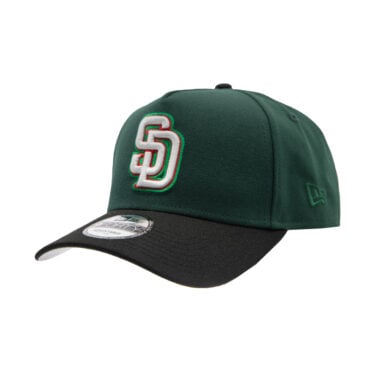 New Era 9Forty San Diego Padres Mexican Pride A-Frame Snapback Hat Dark Green White Black
