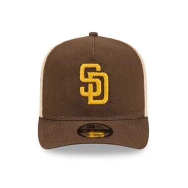 New Era 9Fifty San Diego Padres Grained A-Frame Snapback Hat Tan Brown New Era 9Fifty San Diego Padres Grained A-Frame Snapback Hat Tan Brown