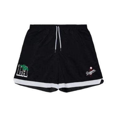 Mitchell & Ness Los Angeles Dodgers In The City 7 Inch Nylon Shorts Black Mitchell & Ness Los Angeles Dodgers In The City 7 Inch Nylon Shorts Black