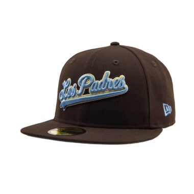 New Era 59Fifty San Diego Padres Father's Day 2026 Fitted Hat Brown Baby Blue Gold