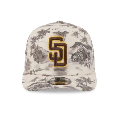 New Era 19Twenty San Diego Padres Tropics Snapback Hat White Brown 2