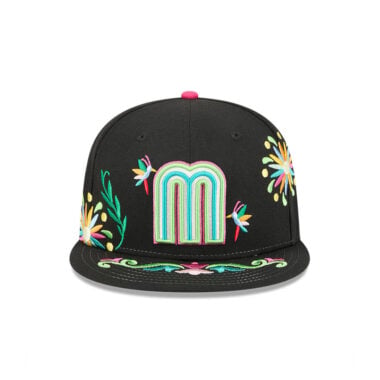 New Era 59Fifty Mexico Baseball Latin Embroidery Fitted Hat Black New Era 59Fifty Mexico Baseball Latin Embroidery Fitted Hat Black 2