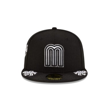 New Era 59Fifty Mexico Baseball Vaquero Fitted Hat Black White New Era 59Fifty Mexico Baseball Vaquero Fitted Hat Black White 2