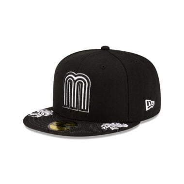 New Era 59Fifty Mexico Baseball Vaquero Fitted Hat Black White New Era 59Fifty Mexico Baseball Vaquero Fitted Hat Black White