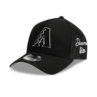 New Era 9Forty Arizona Diamondbacks TR A-Frame Mesh Trucker Snapback Hat Black White