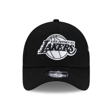 New Era 9Forty Los Angeles Lakers TR A-Frame Mesh Trucker Snapback Hat Black White New Era 9Forty Los Angeles Lakers TR A-Frame Mesh Trucker Snapback Hat Black White 2