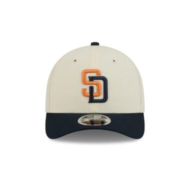 New Era 9Forty M-Crown San Diego Padres 2026 City Connect Snapback Hat Chrome White Blue Orange 4