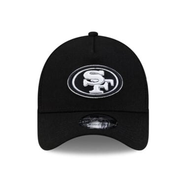 New Era 9Forty San Francisco 49ers TR A-Frame Mesh Trucker Snapback Hat Black White New Era 9Forty San Francisco 49ers TR A-Frame Mesh Trucker Snapback Hat Black White 2