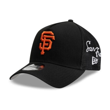 New Era 9Forty San Francisco Giants TR A-Frame Mesh Trucker Snapback Hat Black Orange New Era 9Forty San Francisco Giants TR A-Frame Mesh Trucker Snapback Hat Black Orange