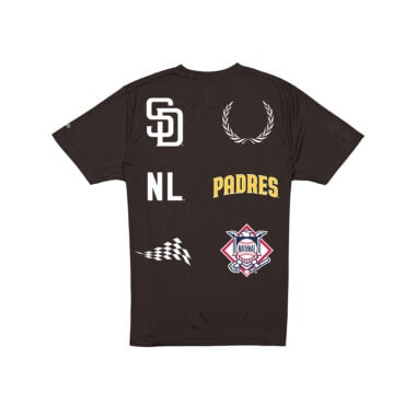 New Era San Diego Padres Pinstripe Jersey Short Sleeve T-Shirt Brown Gold Pinstripe New Era San Diego Padres Pinstripe Jersey Short Sleeve T-Shirt Brown Gold Pinstripe 2