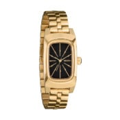 Nixon-Frankie-Women-s-Watch-Mid-Century-Gold-Black-front.jpg