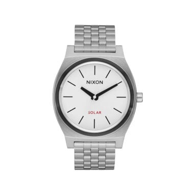 Nixon Time Teller Solar Watch Silver White Lume Nixon Time Teller Solar Watch Silver White Lume