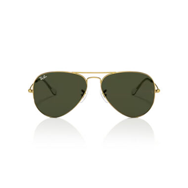 Ray-Ban Aviator Classic Sunglasses Arista Gold G-15 Green 2