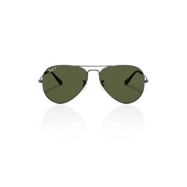 Ray-Ban Aviator Classic Sunglasses Gunmetal G-15 Green Polarized Ray-Ban Aviator Classic Sunglasses Gunmetal G-15 Green Polarized 2