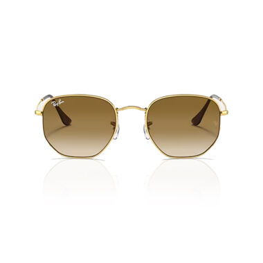 Ray-Ban Hexagonal Sunglasses Arista Gold Clear Gradient Brown 2