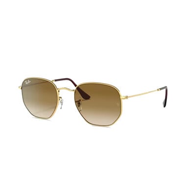 Ray-Ban Hexagonal Sunglasses Arista Gold Light Brown Gradient Ray-Ban Hexagonal Sunglasses Arista Gold Light Brown Gradient