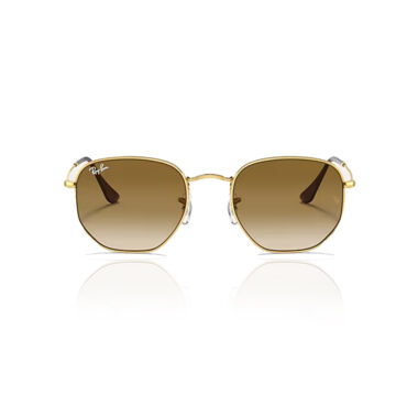 Ray-Ban Hexagonal Sunglasses Arista Gold Light Brown Gradient 2