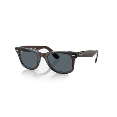 Ray-Ban Original Wayfarer Sunglasses Polished Brown On Transparent Blue Ray-Ban Original Wayfarer Sunglasses Polished Brown On Transparent Blue
