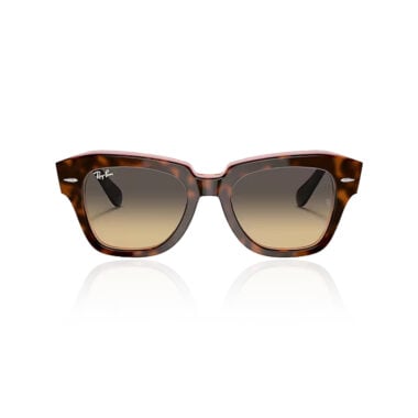Ray-Ban State Street Sunglasses Havana on Transparent Pink Brown Vintage Ray-Ban State Street Sunglasses Havana on Transparent Pink Brown Vintage 2