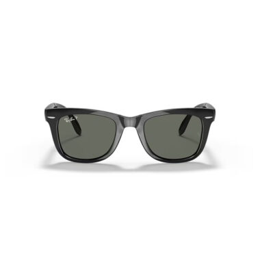 Ray-Ban Wayfarer Folding Classic Sunglasses Black G-15 Green 2