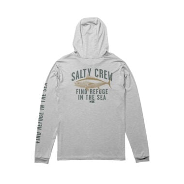Salty Crew Bitmap Hooded Long Sleeve Sunshirt Grey Heather Salty Crew Bitmap Hooded Long Sleeve Sunshirt Grey Heather 2