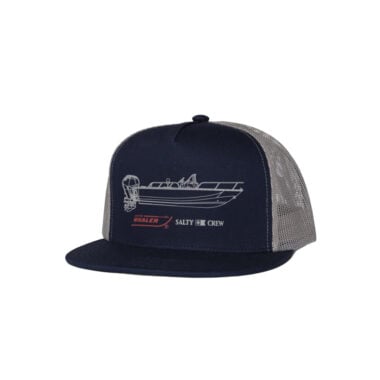 Salty Crew x Boston Mesh Trucker Snapback Hat Navy Salty Crew x Boston Mesh Trucker Snapback Hat Navy