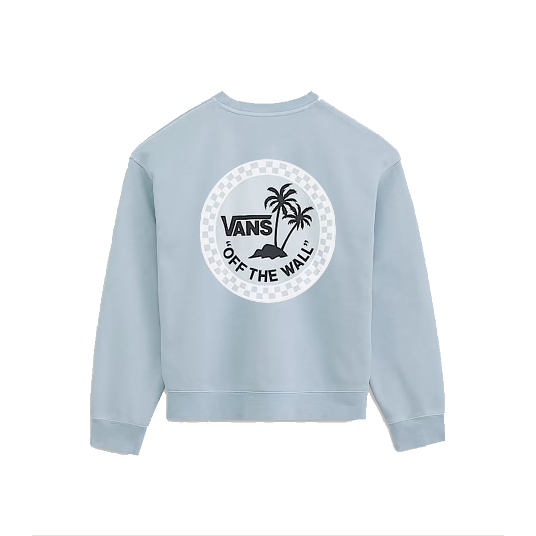 Vans Knu Palms Crewneck Sweatershirt Soft Slate | Billion Creation