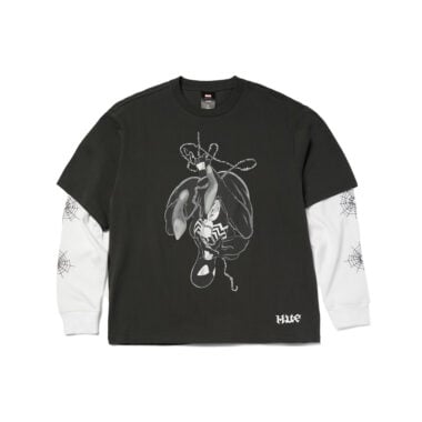 HUF x Marvel Spider-Man Web Double Layer Longsleeve T-Shirt Black HUF x Marvel Spider-Man Web Double Layer Longsleeve T-Shirt Black