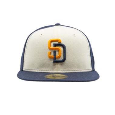 New Era 59Fifty San Diego Padres Friar City Connect Fitted Hat Chrome White Blue 2