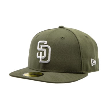 New Era 59Fifty San Diego Padres Fitted Hat New Olive White New Era 59Fifty San Diego Padres Fitted Hat New Olive White