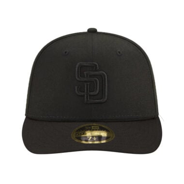 New Era 59Fifty San Diego Padres Low Profile Fitted Hat Blackout New Era 59Fifty San Diego Padres Low Profile Fitted Hat Blackout 2