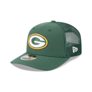 New Era 9Seventy Green Bay Packers League Basic Game Mesh Trucker Stretch Snapback Hat Green
