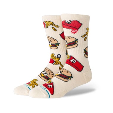 Stance Combo Meal Crew Kids Socks Tan