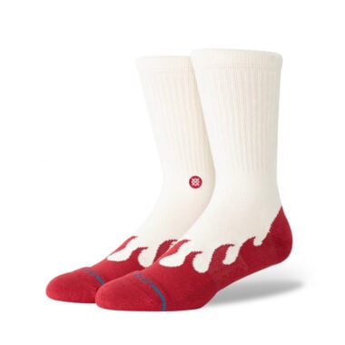 Stance Heating Up Crew Socks Red