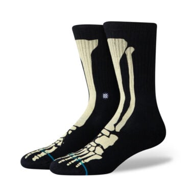 Stances Bones 3 Crew Socks Black