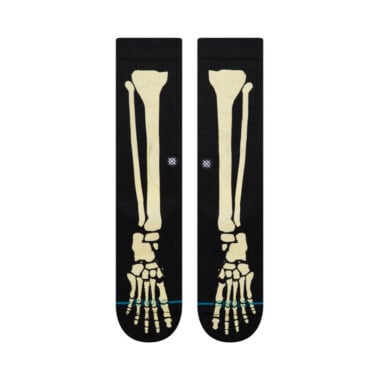 Stances Bones 3 Crew Socks Black Stances Bones 3 Crew Socks Black 2