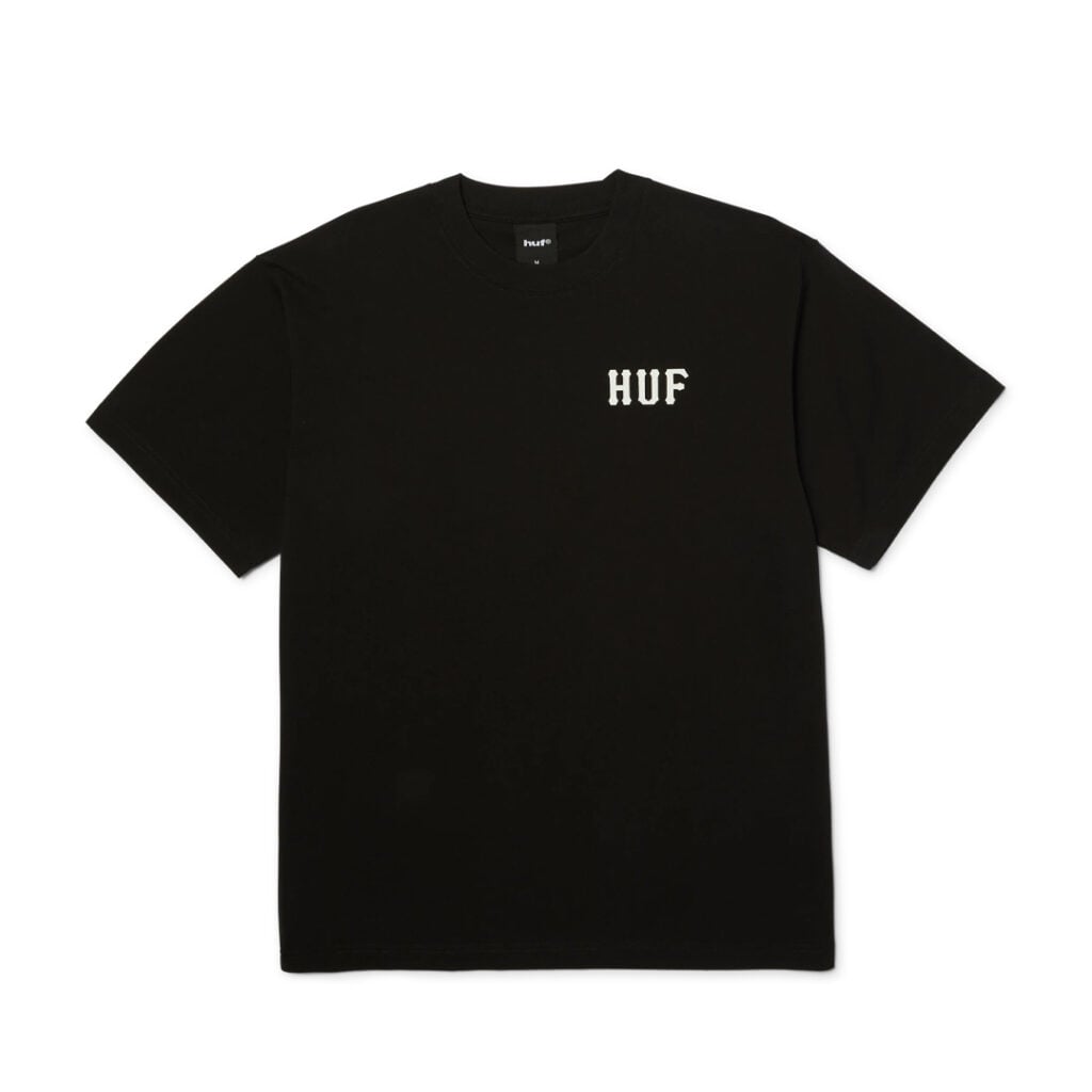 HUF Classic H Short Sleeve T-Shirt Black White HUF Classic H Short Sleeve T-Shirt Black White