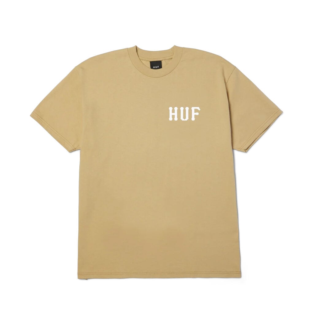 HUF Classic H Short Sleeve T-Shirt Sand White HUF Classic H Short Sleeve T-Shirt Sand White