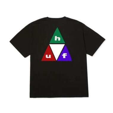 HUF Prism Triple Triangle Short Sleeve T-Shirt Black Teal HUF Prism Triple Triangle Short Sleeve T-Shirt Black Teal 2