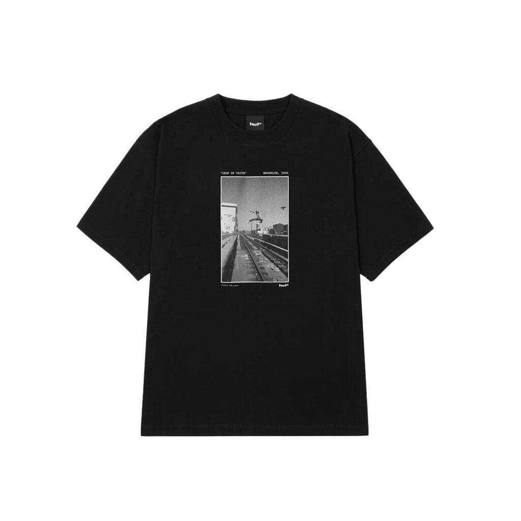 HUF Taking The Leap Short Sleeve T-Shirt Black HUF Taking The Leap Short Sleeve T-Shirt Black