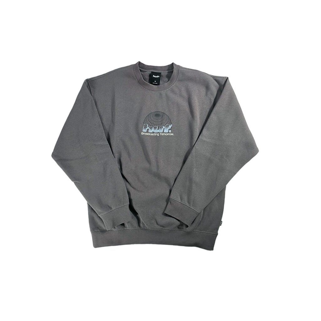 HUF Worldwide Network Crewneck Sweater Dark Earth HUF Worldwide Network Crewneck Sweater Dark Earth