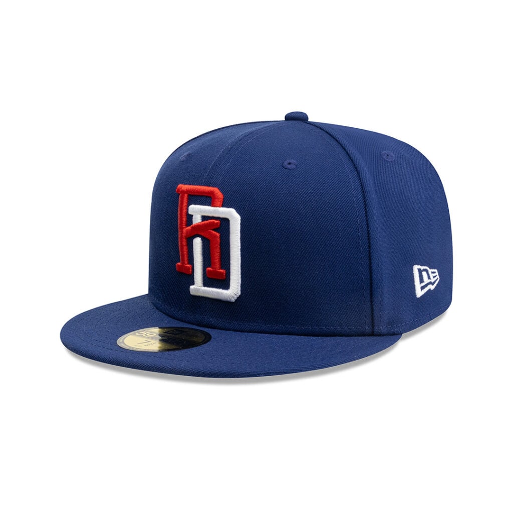 New Era 59Fifty Dominican Republic Federations On Field Away Fitted Hat Royal Blue Red White