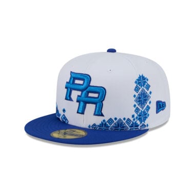 New Era 59Fifty Puerto Rico Federations Latin Heritage Fitted Hat White Blue New Era 59Fifty Puerto Rico Federations Latin Heritage Fitted Hat White Blue