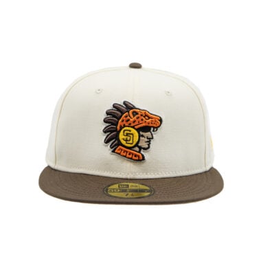 New Era 59Fifty San Diego Padres Ocelotl Fitted Hat Chrome White Brown New Era 59Fifty San Diego Padres Ocelotl Fitted Hat Chrome White Brown 2