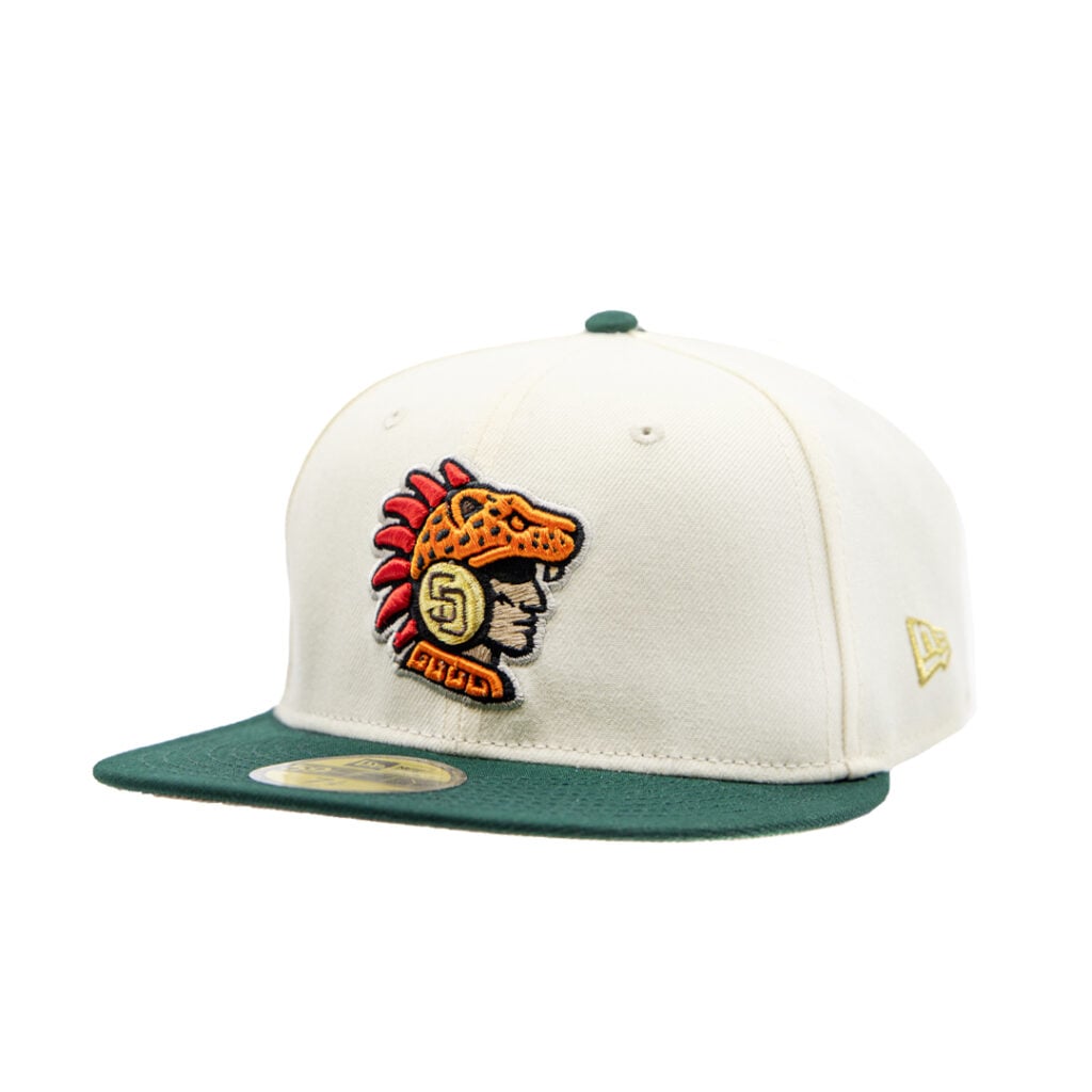 New Era 59Fifty San Diego Padres Ocelotl Fitted Hat Chrome White Dark Green New Era 59Fifty San Diego Padres Ocelotl Fitted Hat Chrome White Dark Green